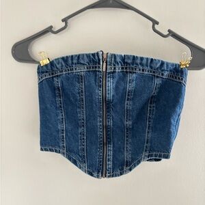 Denim Blue Crop Top
